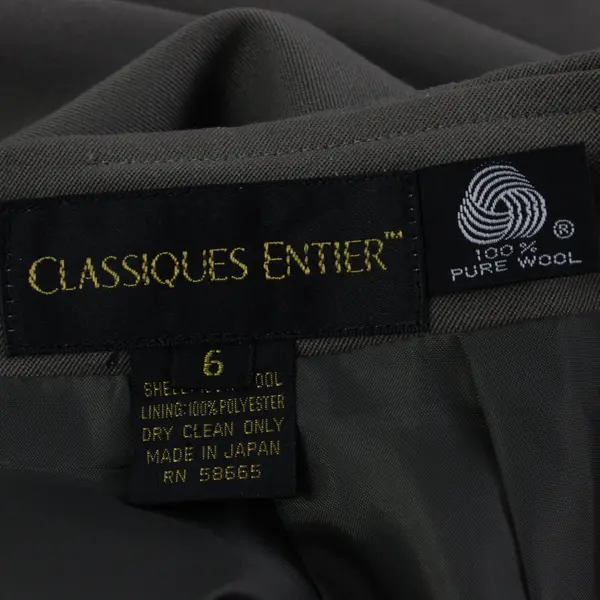 Classiques Entier Women's Brown Wool Knee-Length Pencil Skirt Size 6 FLAW