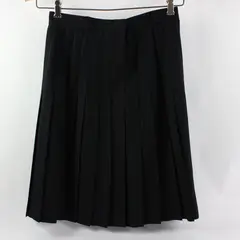 Nordstrom Vintage Women's Black Pleated Knee-Length Wool Skirt Size 10