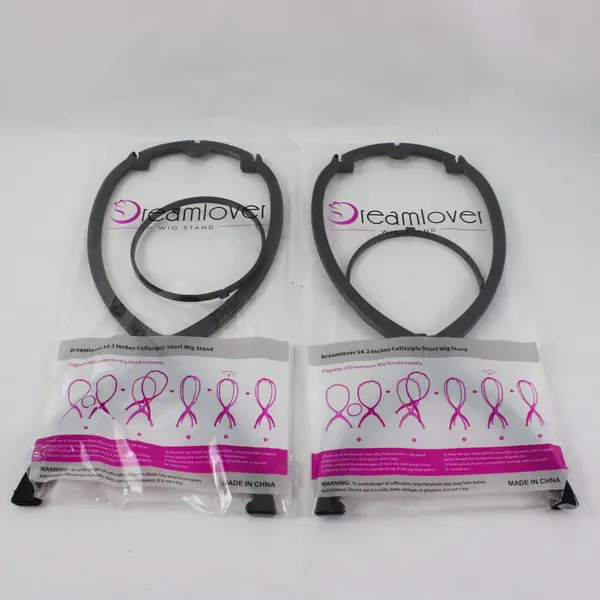 Lot of 2 Dreamlover Black Collapsible Wig Stands 14.2 Inch