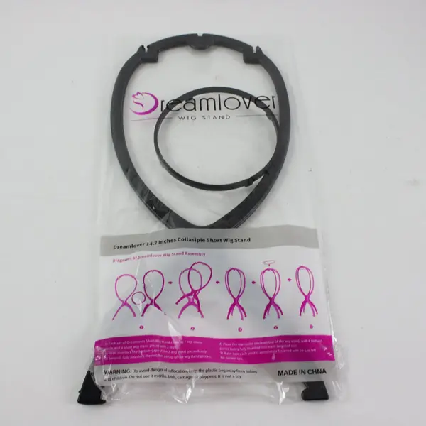 Lot of 2 Dreamlover Black Collapsible Wig Stands 14.2 Inch