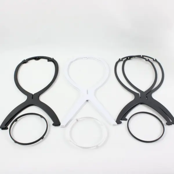 Lot of 3 Dreamlover 14.2in Black White Collapsible Wig Stands