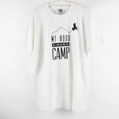 Gildan Mt. Hood Kiwanis Camp Men's Large White T-Shirt