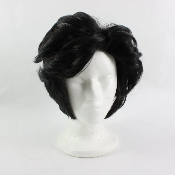 Short Black Hair Wig Hairpiece Pre-Owned