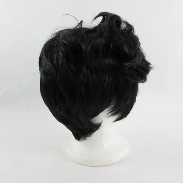 Short Black Hair Wig Hairpiece Pre-Owned