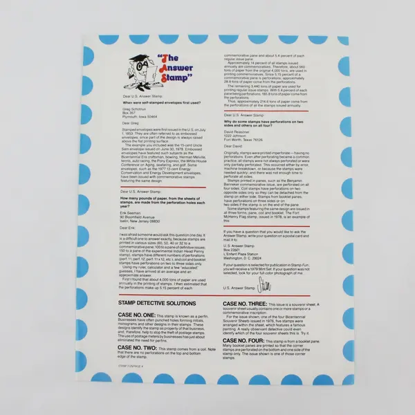 Lot of 2 Stamp Fun 1980 Newsletters For Stamp Collectors USPS