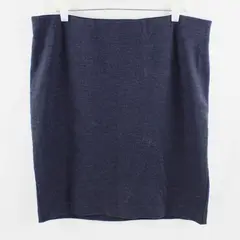 Elle Women's Navy Blue Knee-Length Pencil Skirt Elastic Waist Size XL