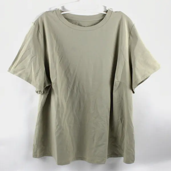 A New Day Women's Sage Green Short Sleeve T-Shirt XXL