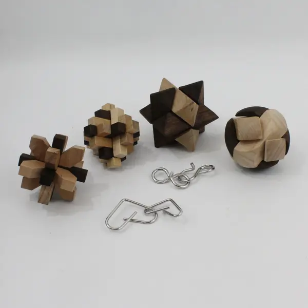 Thinkbox Thinking Puzzles (8) Premium Puzzle Teasers 100% Wood Quality 2019