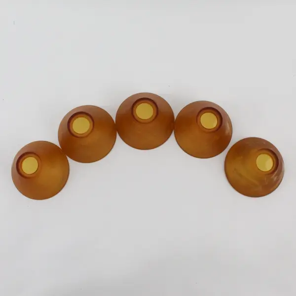 5 Amber Cone Shaped Light Fixture or Pendant Glass Shades 7/8 Inch Top Opening