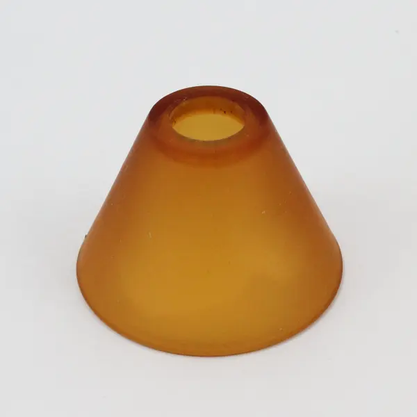 5 Amber Cone Shaped Light Fixture or Pendant Glass Shades 7/8 Inch Top Opening