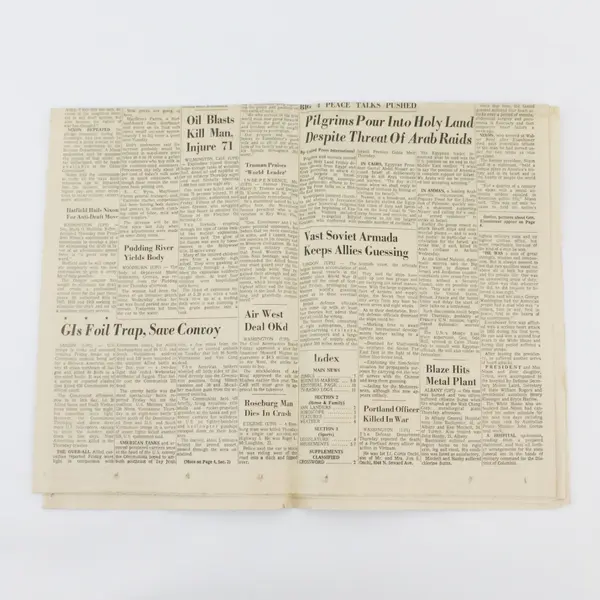 Vintage Oregon Journal Newspaper President Eisenhower Death March 28 1969