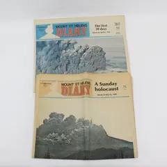 Lot Of 2 1980 Mt. St. Helens Diary Columbian Newspapers Vancouver Washington