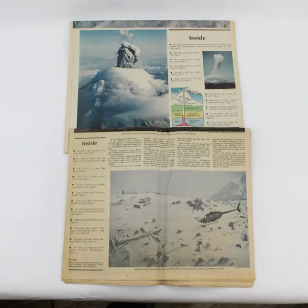 Lot Of 2 1980 Mt. St. Helens Diary Columbian Newspapers Vancouver Washington