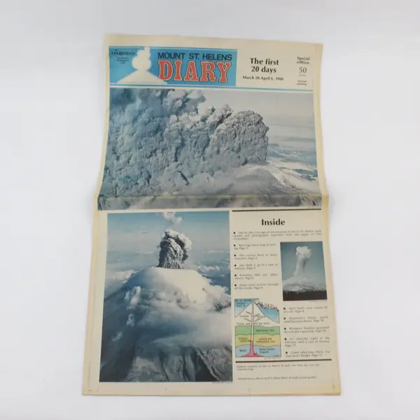 Lot Of 2 1980 Mt. St. Helens Diary Columbian Newspapers Vancouver Washington