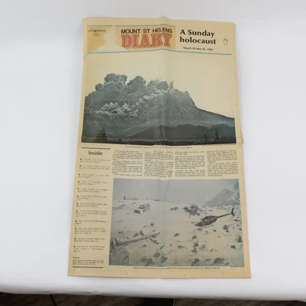 Lot Of 2 1980 Mt. St. Helens Diary Columbian Newspapers Vancouver Washington
