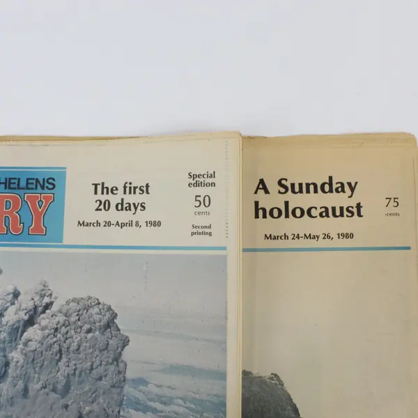 Lot Of 2 1980 Mt. St. Helens Diary Columbian Newspapers Vancouver Washington