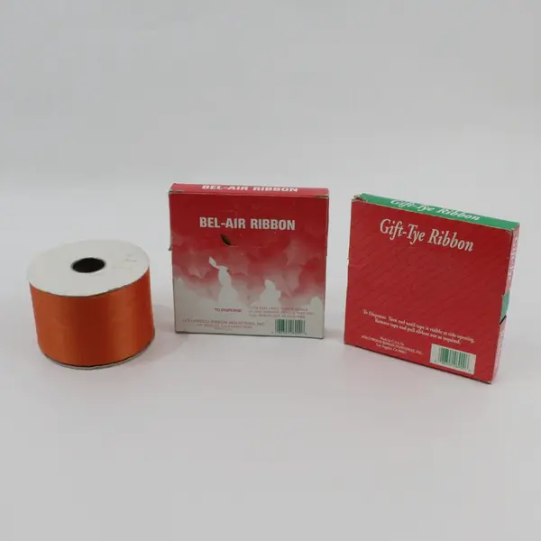 Lot 3 Gift Ribbon Rolls 2 Hollywood 1 Unbranded Gold Green Orange 300' 3/4in