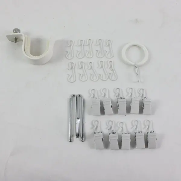 IKEA SYRLIG Curtain Rings 502.172.38 White 2 Packs with Clips Hooks Extra Clips