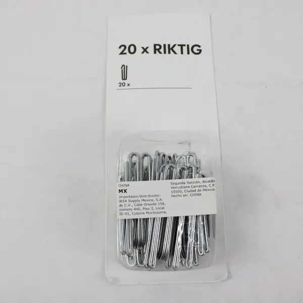 Lot of IKEA RIKTIG 402.122.03 Silver Curtain Hooks Drapery Hardware