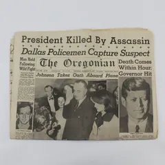 Vintage Oregonian JFK Assassination Newspaper November 23 1963