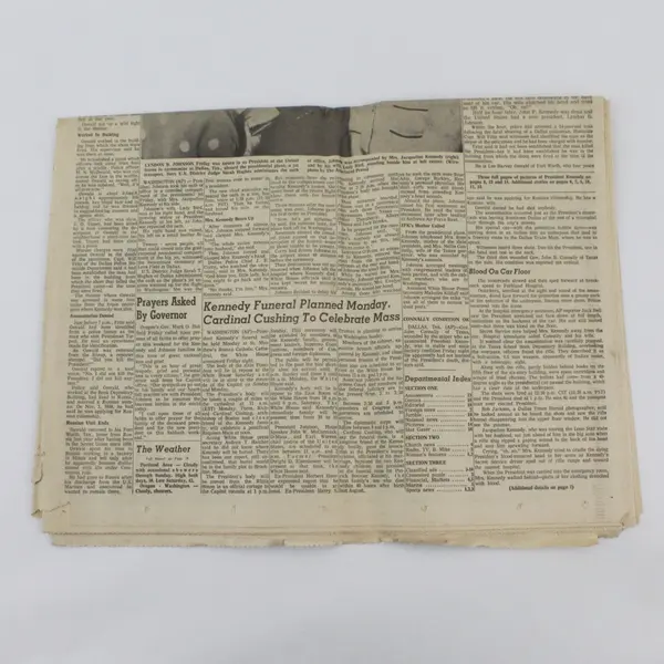 Vintage Oregonian JFK Assassination Newspaper November 23 1963