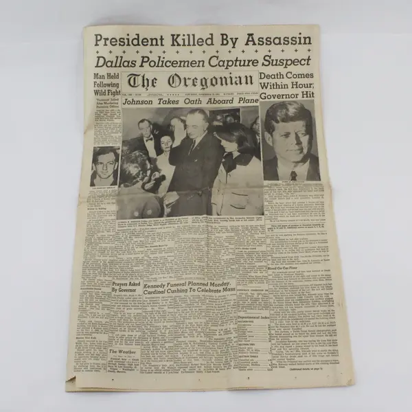 Vintage Oregonian JFK Assassination Newspaper November 23 1963