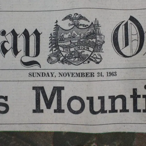 Vintage Oregonian JFK Tributes Newspaper November 24 1963