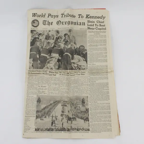 Vintage Oregonian JFK Funeral Newspaper November 26 1963