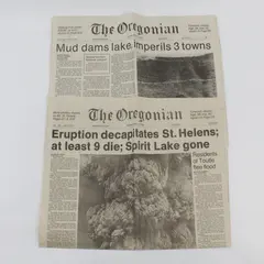 Lot Of Oregonian Newspaper Mt St Helens Eruption Clippings May 19-20 1980