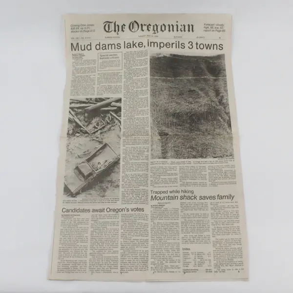 Lot Of Oregonian Newspaper Mt St Helens Eruption Clippings May 19-20 1980