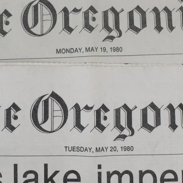 Lot Of Oregonian Newspaper Mt St Helens Eruption Clippings May 19-20 1980