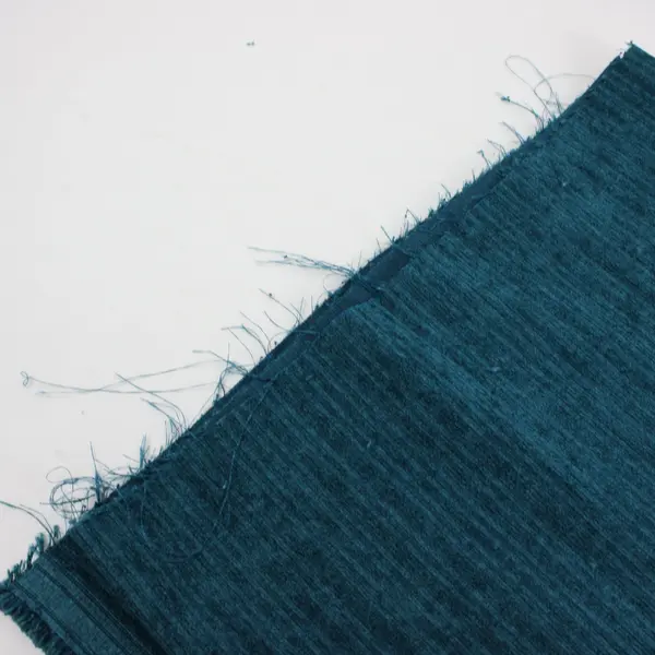 Teal Ribbed Textured Fabric Material for Sewing Crafts Upholstery