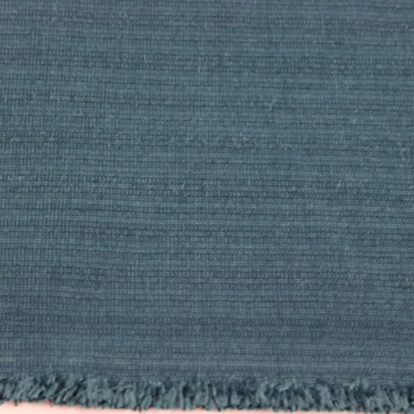 Teal Ribbed Textured Fabric Material for Sewing Crafts Upholstery