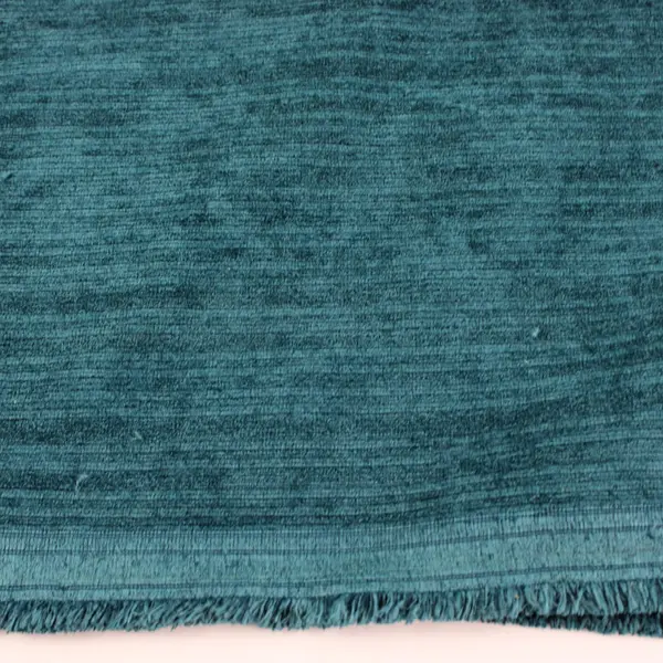 Teal Ribbed Textured Fabric Material for Sewing Crafts Upholstery