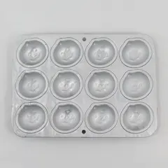 Wilton 1993 Silver Aluminum Pumpkin Muffin Pan 12-Slot