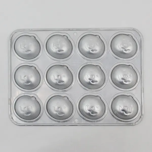 Wilton 1993 Silver Aluminum Pumpkin Muffin Pan 12-Slot