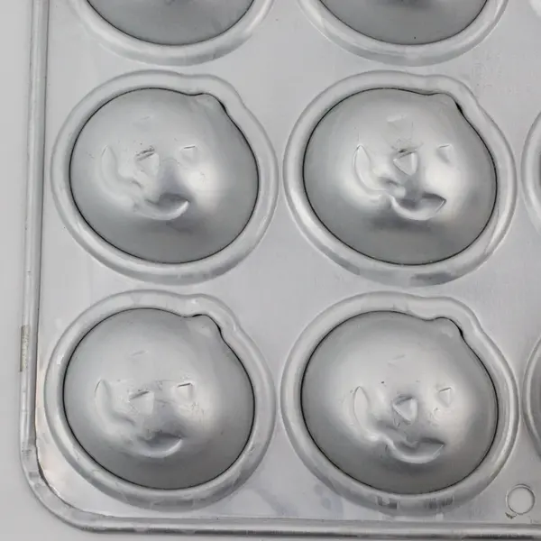 Wilton 1993 Silver Aluminum Pumpkin Muffin Pan 12-Slot