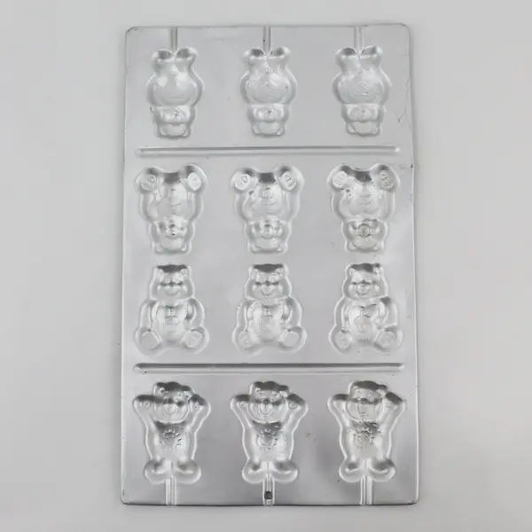 Vintage Wilton 1986 Aluminum Teddy Bear Muffin Pan 12 Cavity MPN 2306-118