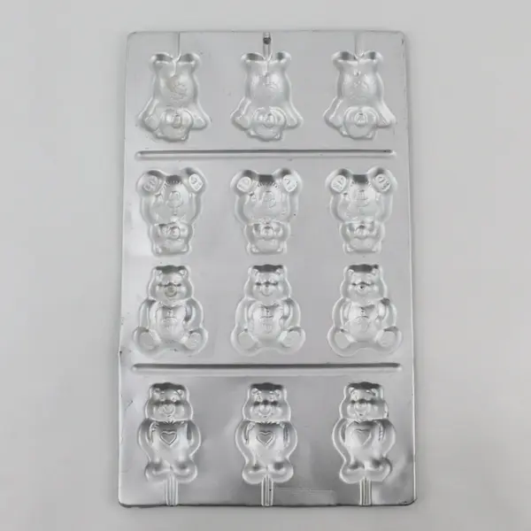 Vintage Wilton 1986 Aluminum Teddy Bear Muffin Pan 12 Cavity MPN 2306-118