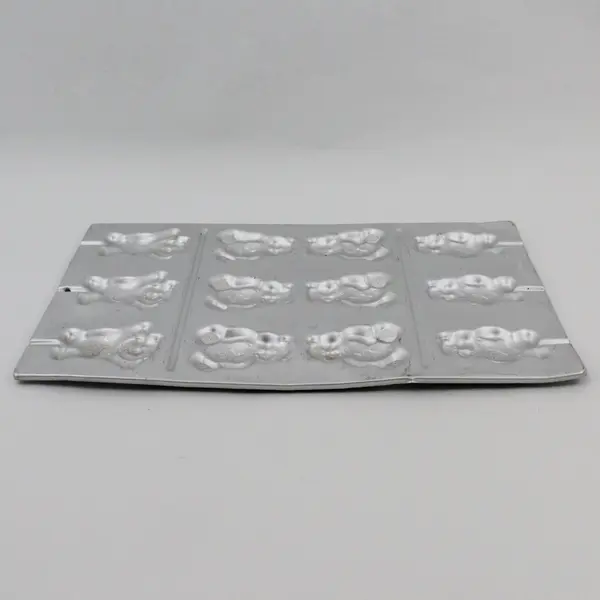 Vintage Wilton 1986 Aluminum Teddy Bear Muffin Pan 12 Cavity MPN 2306-118