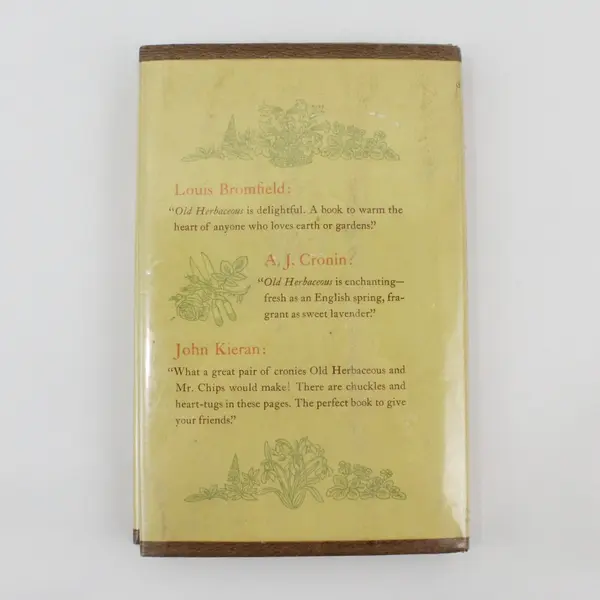 Vintage 1951 Hardcover Old Herbaceous Reginald Arkell W/Dust Jacket Ex-Library