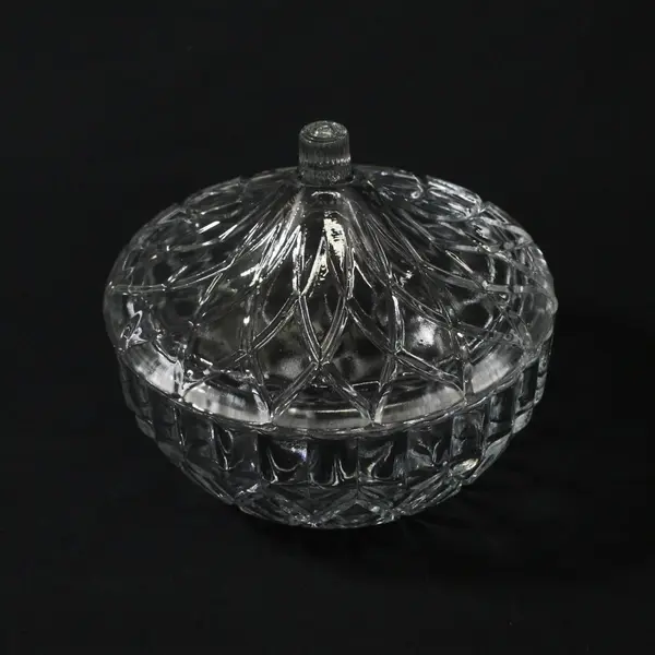 KIG Impressed Floral Pattern Candy Dish And Lid