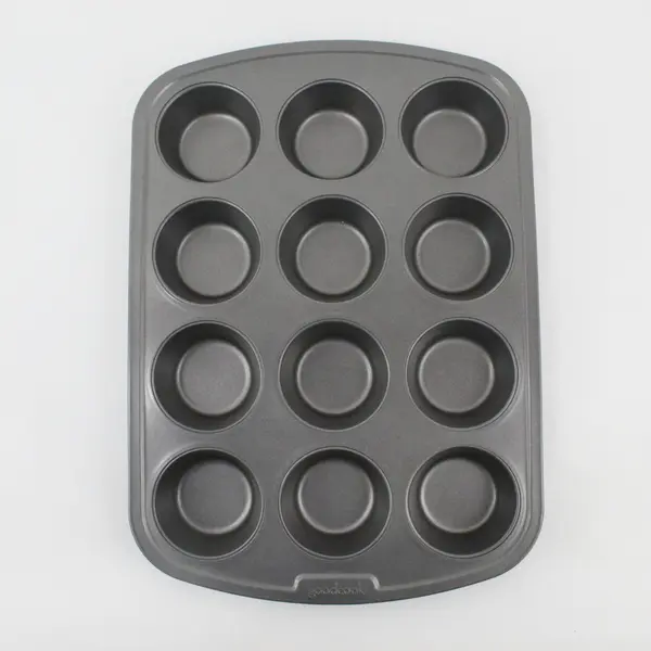 GoodCook Nonstick Steel 12 cup Muffin Pan Gray