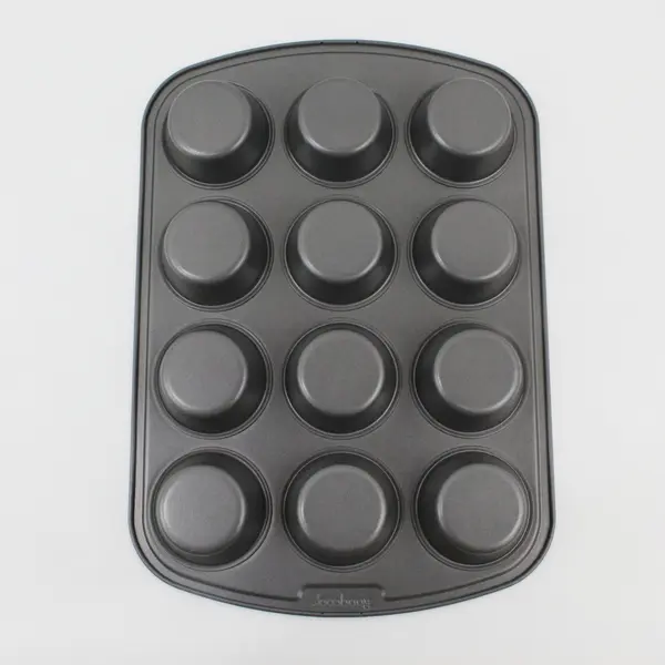GoodCook Nonstick Steel 12 cup Muffin Pan Gray