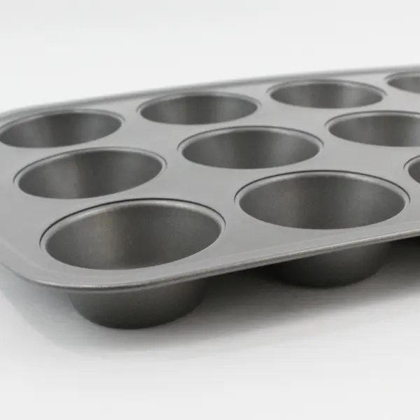 GoodCook Nonstick Steel 12 cup Muffin Pan Gray