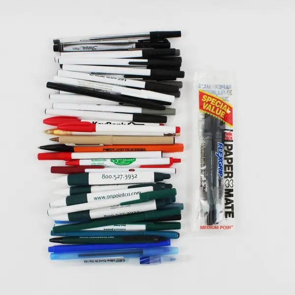 Lot of 40+ Used Mixed Pens & Markers BIC Paper Mate Sharpie Multicolor