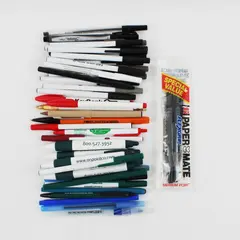 Lot of 40+ Used Mixed Pens & Markers BIC Paper Mate Sharpie Multicolor