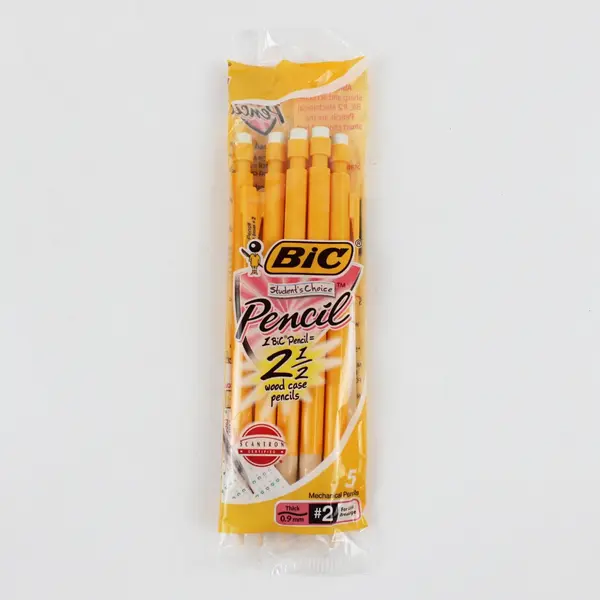 Lot of Approx 30 Mixed Wooden Novelty & Mechanical Pencils, BIC Pack
