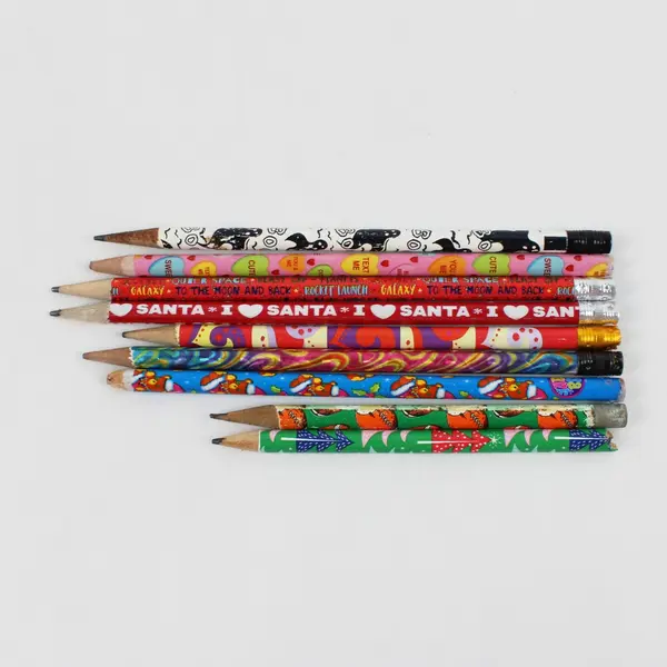 Lot of Approx 30 Mixed Wooden Novelty & Mechanical Pencils, BIC Pack