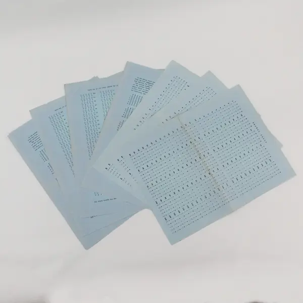 Vintage Federal Civil Service Exam Example Answer Sheets Lot of 8